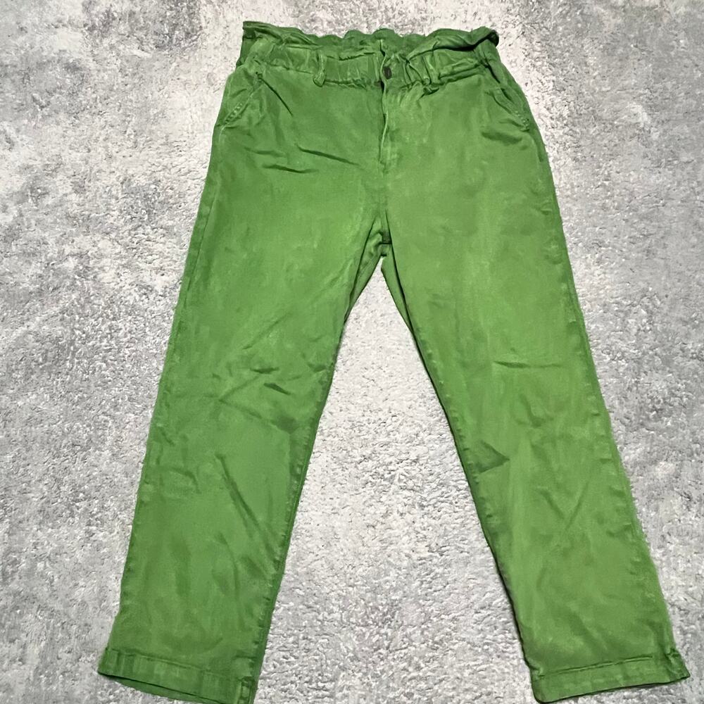 Kut From The Kloth Pants Womens 18 Plus Rachael High Rise Paperbag Waist Green